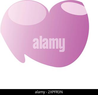 Il grande cuore rosa risplende per san valentino, simboleggiando l'amore e il romanticismo Illustrazione Vettoriale