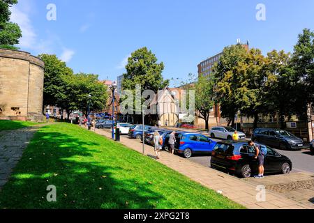 Scena vicino al castello di Nottingham, Nottingham, Regno Unito Foto Stock