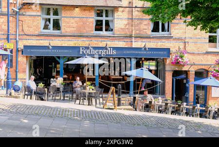 Scena vicino al castello di Nottingham, Nottingham, Regno Unito Foto Stock