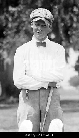 Il diciassettenne Bobby Jones al torneo di golf Southern Open di New Orleans 1919 Foto Stock