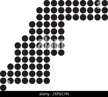 Icona della mappa del Sahara occidentale illustrazione disegno dell'elemento Illustrazione Vettoriale