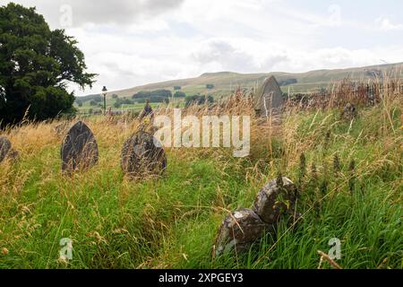 Cimitero della chiesa di St Margaret, Hawes, Yorkshire Foto Stock