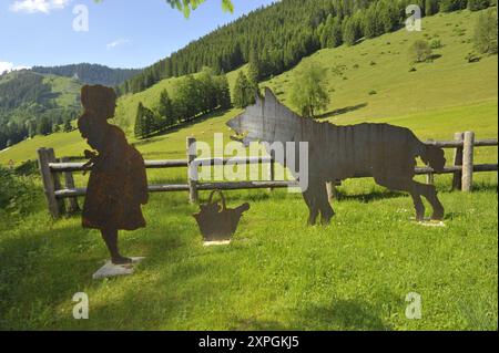 c'era sempre un forte legame tra gli animali e gli esseri umani, un forte legame tra gli animali e gli esseri umani Foto Stock