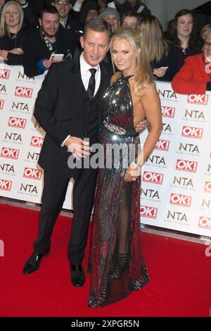 Londra, Regno Unito. 21 gennaio 2015. Jeremy Kyle e Carla Germaine partecipano ai National Television Awards Red Carpet Arrivals all'O2 Arena il 21 gennaio 2015 a Londra, Inghilterra, Regno Unito. Credito: S.A.M./Alamy Live News Foto Stock