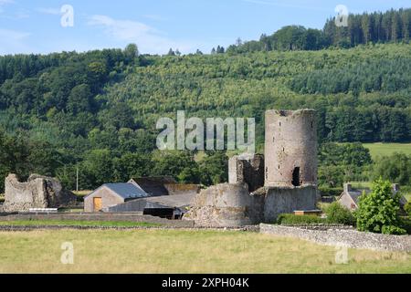 Castello di Tretower nel Parco Nazionale di Bannau Brycheiniog, Galles Foto Stock