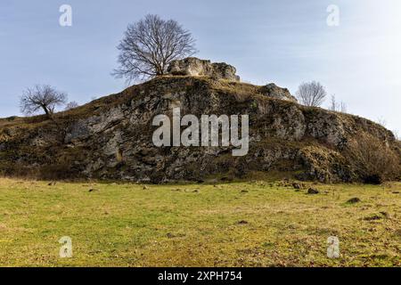 Cratere Meteor, bacino di Steinheim, vicino a Steinheim am Albuch Foto Stock