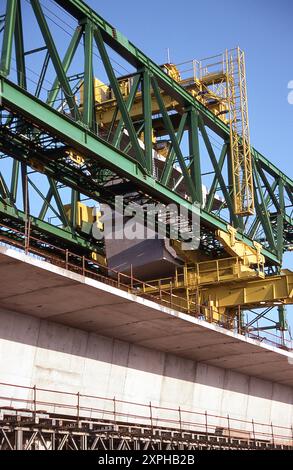 Gantry di lancio del viadotto Severn Crossing Severn Foto Stock