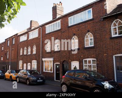 Silk Weavers Cottages a Leek North Staffordshire Foto Stock