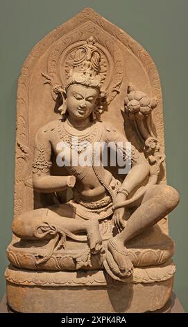 Bodhisattva Avalokiteshvara, India orientale (Bihar), periodo Pala, XI secolo, Museo di Belle Arti di Boston Foto Stock