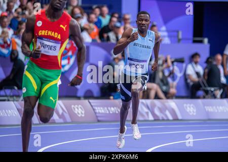 Saint Denis, Francia. 6 agosto 2024. Bayapo Ndori (BOT), atletica leggera, semifinale maschile 400m durante i Giochi Olimpici di Parigi 2024 il 6 agosto 2024 allo Stade de France di Saint-Denis vicino Parigi, Francia - foto Baptiste Autissier/Panoramic/DPPI Media Credit: DPPI Media/Alamy Live News Foto Stock