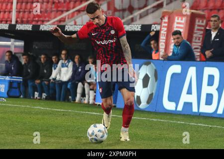 Argentina. 6 agosto 2024. Buenos Aires, 06.08.2024: Malcom Braida di San Lorenzo durante la partita per la Copa Argentina allo Stadio Libertadores de America ( crediti: Néstor J. Beremblum/Alamy Live News Foto Stock