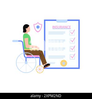 La ragazza ha un'assicurazione medica. Foto Stock