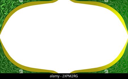 Sfondo verde e oro sfumato con tema festivo Ramadan e islamico Illustrazione Vettoriale