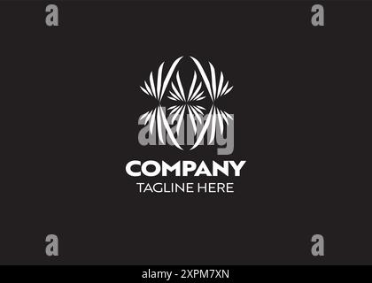 Elementi del modello di design con icona logo Letter W. Adatto a qualsiasi identità aziendale o aziendale. W con ali affilate, marchio aziendale Illustrazione Vettoriale