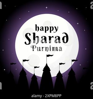 disegno illustrativo per celebrare il festival sharad purnima Illustrazione Vettoriale