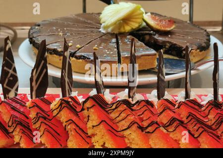 I dolci dolci dell'Egitto sono un ottimo sottofondo di cibo Foto Stock