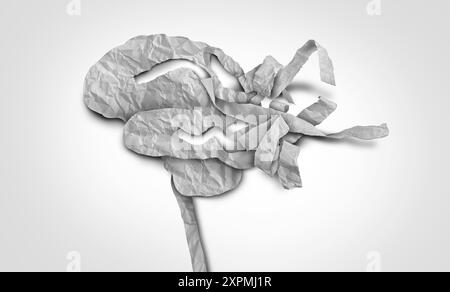 Malattie neurodegenerative come malattia di Alzheimer morbo di Parkinson e sclerosi multipla o sclerosi multipla che rappresentano la malattia di Huntington e lo stress o l'ance Foto Stock