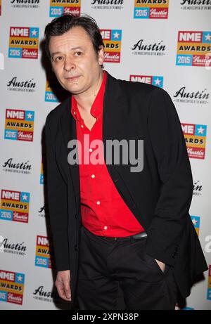 Londra, Regno Unito. 18 febbraio 2015. James Dean Bradfield di partecipa agli NME Awards Arrivals alla Brixton Academy il 18 febbraio 2015 a Londra, Inghilterra, Regno Unito. Credito: S.A.M./Alamy Live News Foto Stock