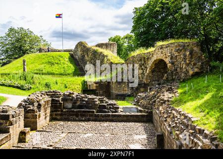 Castello di Pontefract, Pontefract, West Yorkshire, Inghilterra Foto Stock