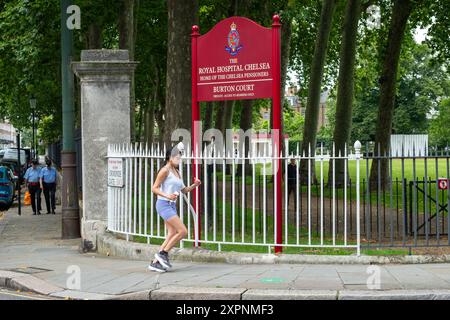 LONDRA - LUGLIO 2024: Il Royal Hospital di Chelsea, sede dei Chelsea Pensioners Foto Stock
