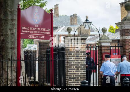 LONDRA - LUGLIO 2024: Il Royal Hospital di Chelsea, sede dei Chelsea Pensioners Foto Stock