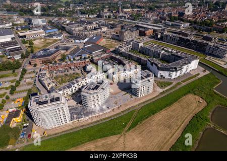 Panorama cantiere Noorderhaven immobiliare appartamenti residenziali alti edifici Foto Stock