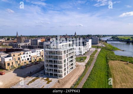 Panorama cantiere Noorderhaven immobiliare appartamenti residenziali alti edifici Foto Stock