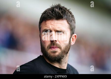 Foto del file datata 13/04/24 del manager di Middlesbrough Michael Carrick. Lo Sky Bet Championship viene lanciato venerdì sera come nuovo Derby giocata al Blackburn e retrocessa lo Sheffield United contro il Preston al Deepdale. Data di pubblicazione: Mercoledì 7 agosto 2024. Foto Stock