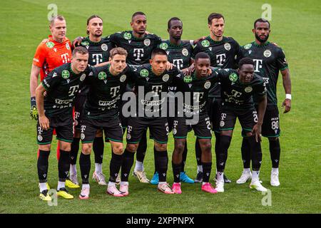 Herning, Danimarca. 6 agosto 2024. L'11 di partenza di Ferencvaros per la partita di qualificazione alla UEFA Champions League tra FC Midtjylland e Ferencvaros all'MCH Arena di Herning. Credito: Gonzales Photo/Alamy Live News Foto Stock