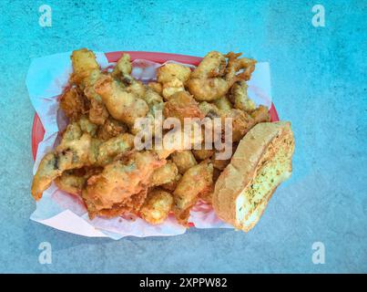 Bistecche, il pasto caratteristico di Boise, Idaho, sono disponibili in numerosi ristoranti della zona. Simile alle strisce di pollo, ma usare lombata o dieci Foto Stock