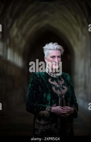 Sarah Connolly, fotografata alla Cattedrale di Gloucester. Foto Stock