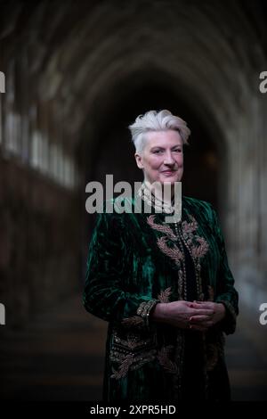 Sarah Connolly, fotografata alla Cattedrale di Gloucester. Foto Stock