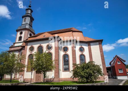 Chiesa evangelica Reinhardskirche nella città vecchia, Steinau an der Straße, Spessart-Mainland, Assia, Germania Foto Stock