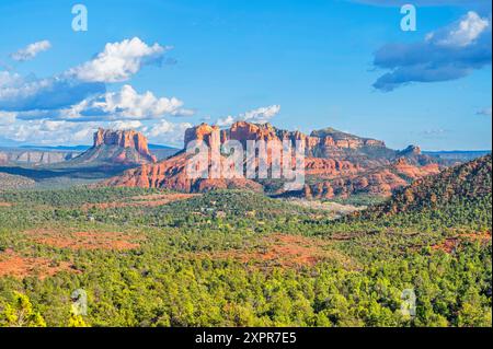 Cathedral Rock in the Evening Light, Sedona, Arizona, USA, Stati Uniti Foto Stock