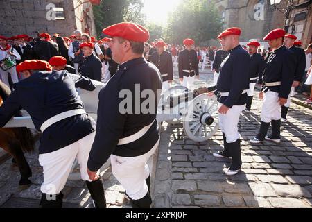 Alarde festival, Hondarribia, Guipuzcoa, Paesi Baschi, Spagna Foto Stock