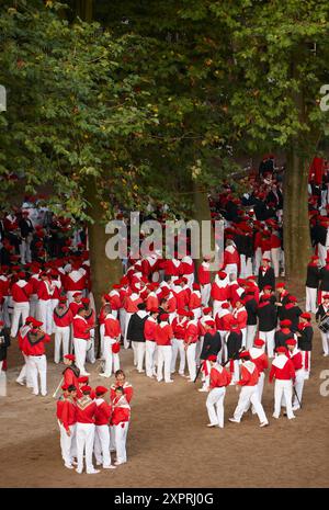 Alarde festival, Hondarribia, Guipuzcoa, Paesi Baschi, Spagna Foto Stock