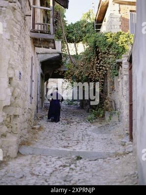 Villaggio di Vouni, montagne di Troodos, Cipro Foto Stock