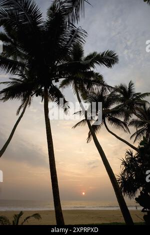 Tramonto, Hikkaduwa, Sri Lanka Foto Stock