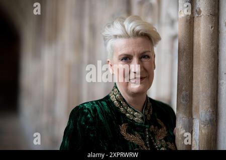 Sarah Connolly, fotografata alla Cattedrale di Gloucester. Foto Stock