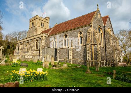 Chiesa di San Pietro e San Paolo, Butchers Hill, Shorne, Kent Foto Stock