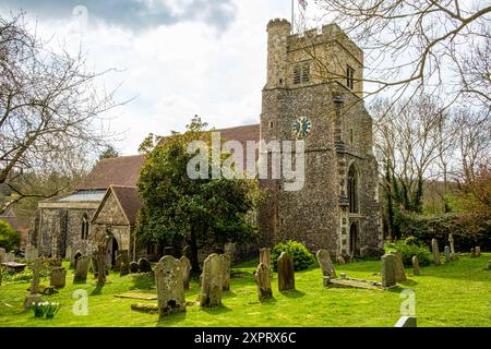 Chiesa di San Pietro e San Paolo, Butchers Hill, Shorne, Kent Foto Stock