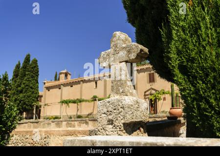 Santuario di Sant Honorat 1397, montagna di cura, Baleari Algaida.Mallorca.Islas. Spagna. Foto Stock