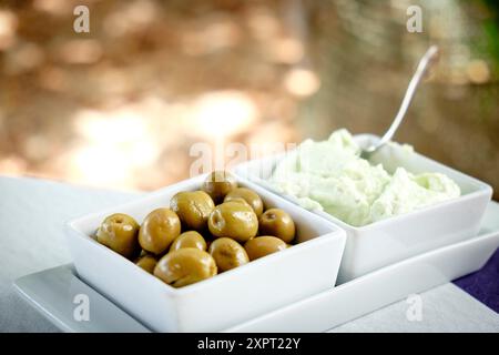 Alioli, restaurante es Codol Foradat, Beach Club, Formentera, Isole Baleari, Spagna. Foto Stock