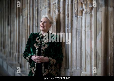 Sarah Connolly, fotografata alla Cattedrale di Gloucester. Foto Stock