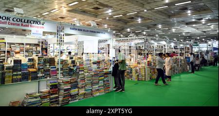 Nuova Delhi, India. 7 agosto 2024. NUOVA DELHI, INDIA - 7 AGOSTO: Visitatori alla fiera del libro di Delhi a Pragati Maidan il 7 agosto 2024 a nuova Delhi, India. (Foto di Arvind Yadav/Hindustan Times/Sipa USA) credito: SIPA USA/Alamy Live News Foto Stock