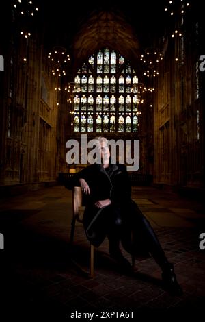 Sarah Connolly, fotografata alla Cattedrale di Gloucester. Foto Stock