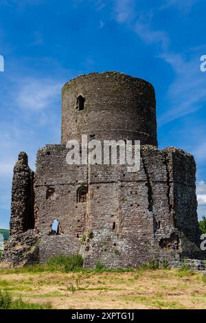 Antiche rovine (XI secolo) del castello di Tretower nel Galles centrale Foto Stock