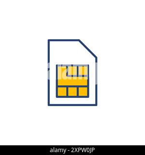 Vettore di icone della scheda SIM. vettore di icone della scheda sim doppia Illustrazione Vettoriale