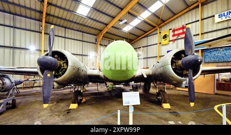 Museo aerodinamico NESLAM Sunderland mostra statica Avro Anson C 19 disegnato da Roy Chadwick e disegnato anche dall'Avro Lancaster Foto Stock