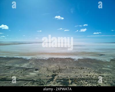 Lake Eyre South, Oodnadatta Track, Outback, South Australia, Australia - aerea Foto Stock